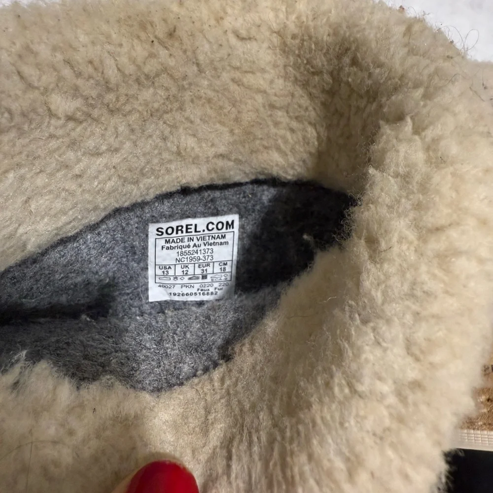 Sorel Kids Tan & Black Waterproof Winter Boots